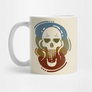 Coffee Cup Eyed Skull Retro Mug